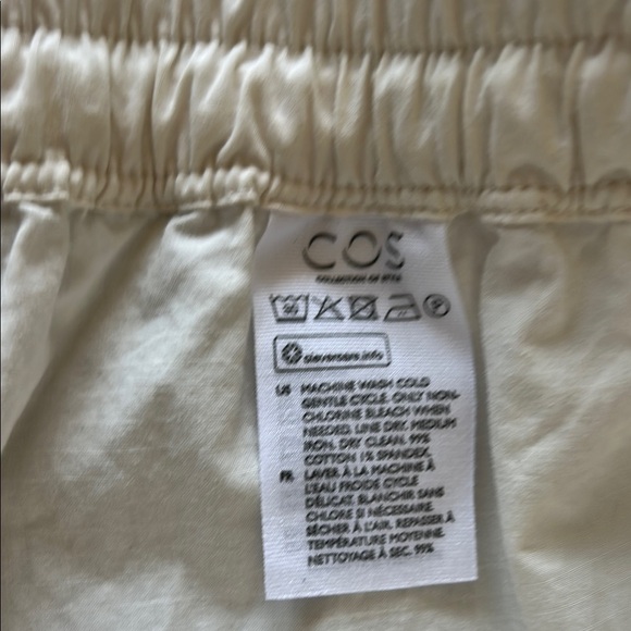 COS Cream Elastic Waist  Twill Joggers Men's M - Picture 5 of 7